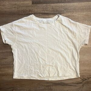 Lululemon crop white t shirt